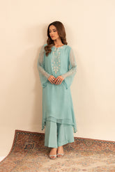 2 Piece Chiffon Embroidered (FS0033)